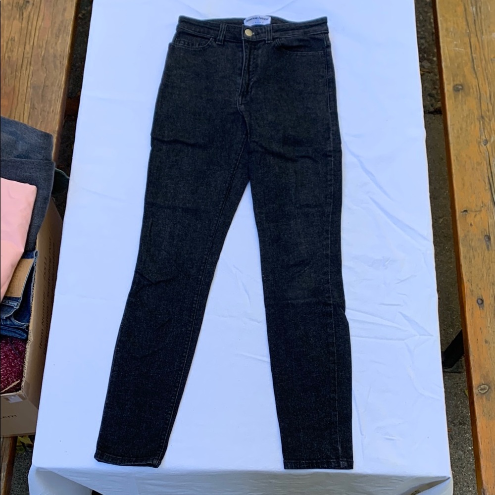 American Apparel Black High Waisted Skinny Jeans